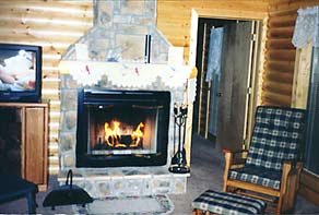 An inside view of one of cabins in Branson